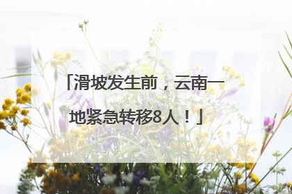 滑坡发生前，云南一地紧急转移8人！