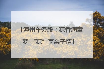 漳州车务段：粽香润童梦 “粽”享亲子情