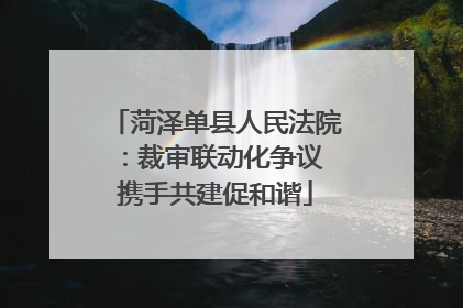 菏泽单县人民法院：裁审联动化争议 携手共建促和谐