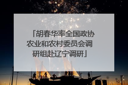 胡春华率全国政协农业和农村委员会调研组赴辽宁调研
