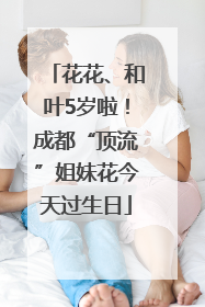 花花、和叶5岁啦！成都“顶流”姐妹花今天过生日