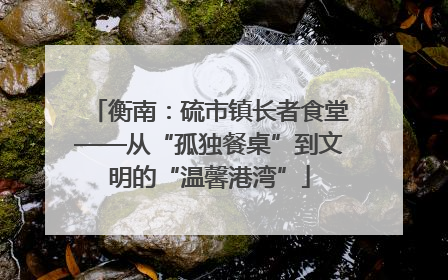 衡南：硫市镇长者食堂——从“孤独餐桌”到文明的“温馨港湾”