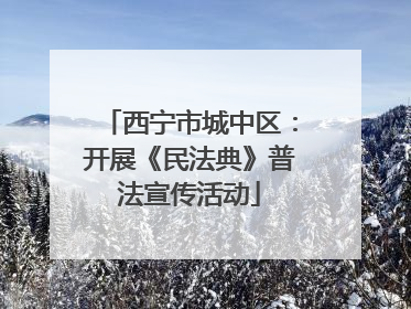 西宁市城中区：开展《民法典》普法宣传活动