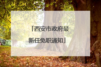 西安市政府最新任免职通知