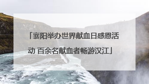 襄阳举办世界献血日感恩活动 百余名献血者畅游汉江
