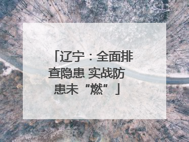 辽宁：全面排查隐患 实战防患未“燃”