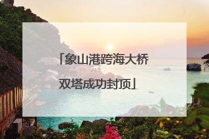 象山港跨海大桥双塔成功封顶