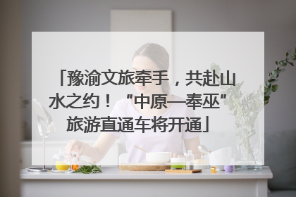 豫渝文旅牵手，共赴山水之约！“中原—奉巫”旅游直通车将开通