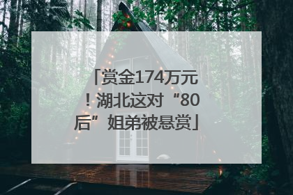 赏金174万元！湖北这对“80后”姐弟被悬赏