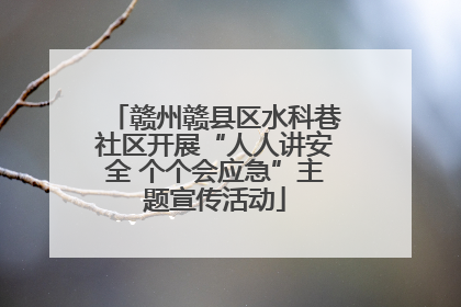 赣州赣县区水科巷社区开展“人人讲安全 个个会应急”主题宣传活动
