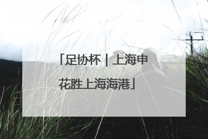 足协杯｜上海申花胜上海海港