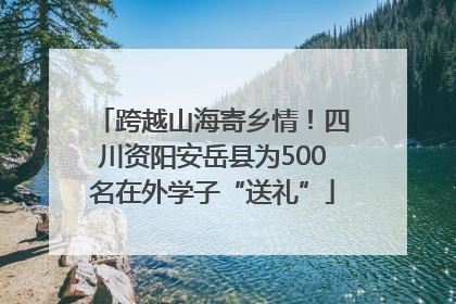 跨越山海寄乡情！四川资阳安岳县为500名在外学子“送礼”