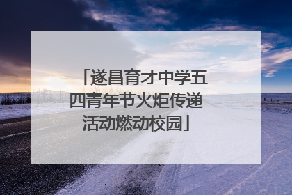 遂昌育才中学五四青年节火炬传递活动燃动校园