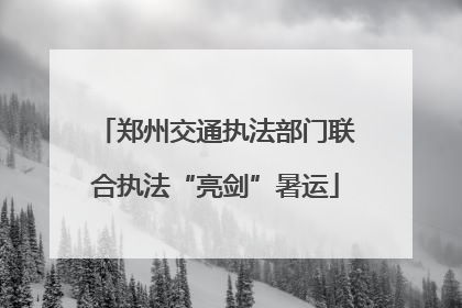 郑州交通执法部门联合执法“亮剑”暑运