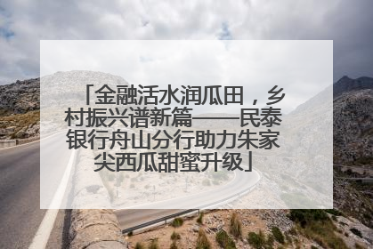 金融活水润瓜田，乡村振兴谱新篇——民泰银行舟山分行助力朱家尖西瓜甜蜜升级