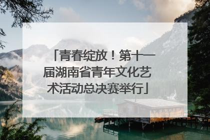 青春绽放！第十一届湖南省青年文化艺术活动总决赛举行
