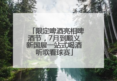 限定啤酒亮相啤酒节，7月到顺义新国展一站式喝酒听歌看球赛