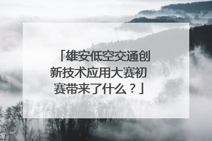 雄安低空交通创新技术应用大赛初赛带来了什么？
