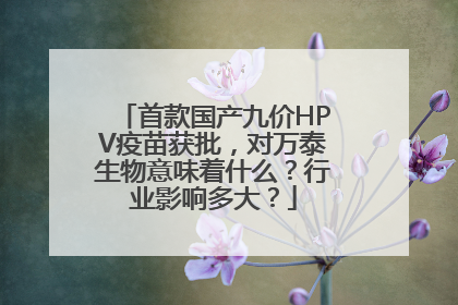首款国产九价HPV疫苗获批，对万泰生物意味着什么？行业影响多大？