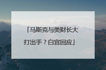 马斯克与美财长大打出手？白宫回应