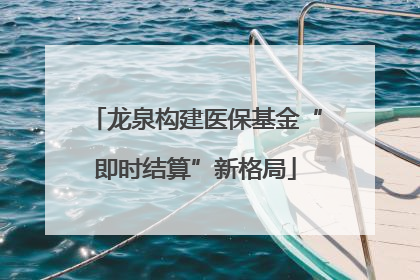 龙泉构建医保基金“即时结算”新格局