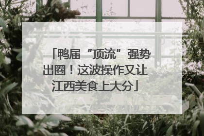 鸭届“顶流”强势出圈！这波操作又让江西美食上大分