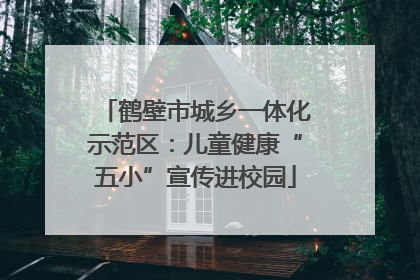 鹤壁市城乡一体化示范区：儿童健康“五小”宣传进校园