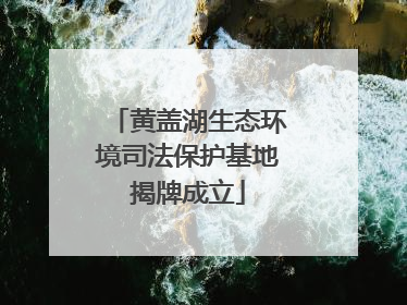 黄盖湖生态环境司法保护基地揭牌成立