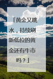 黄金又跳水，持续刷新低位的黄金还有牛市吗？