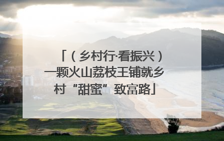 （乡村行·看振兴）一颗火山荔枝王铺就乡村“甜蜜”致富路