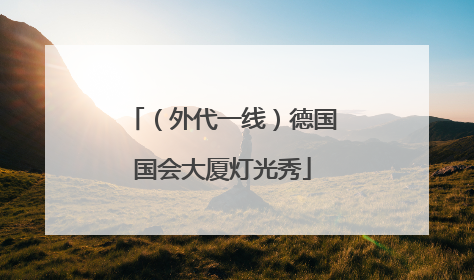 （外代一线）德国国会大厦灯光秀