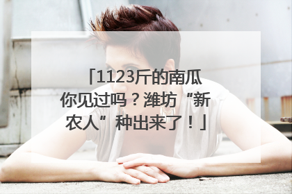 1123斤的南瓜你见过吗？潍坊“新农人”种出来了！