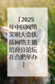 2025年中国网络文明大会优质网络主播培育分论坛在合肥举办