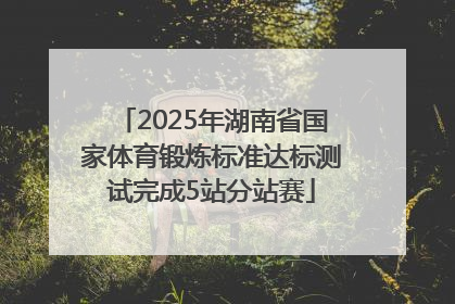 2025年湖南省国家体育锻炼标准达标测试完成5站分站赛