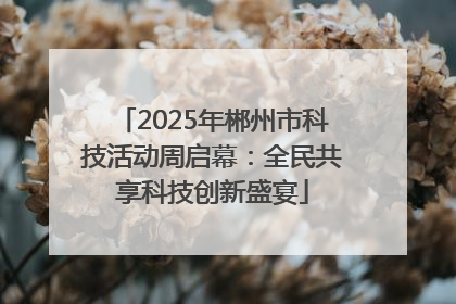 2025年郴州市科技活动周启幕：全民共享科技创新盛宴