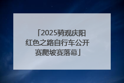 2025骑观庆阳红色之路自行车公开赛爬坡赛落幕