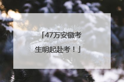 47万安徽考生明起赴考！