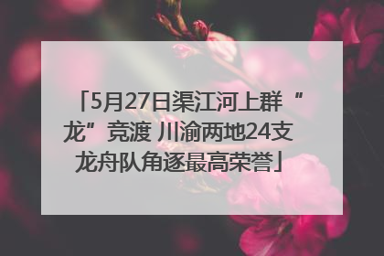 5月27日渠江河上群“龙”竞渡 川渝两地24支龙舟队角逐最高荣誉